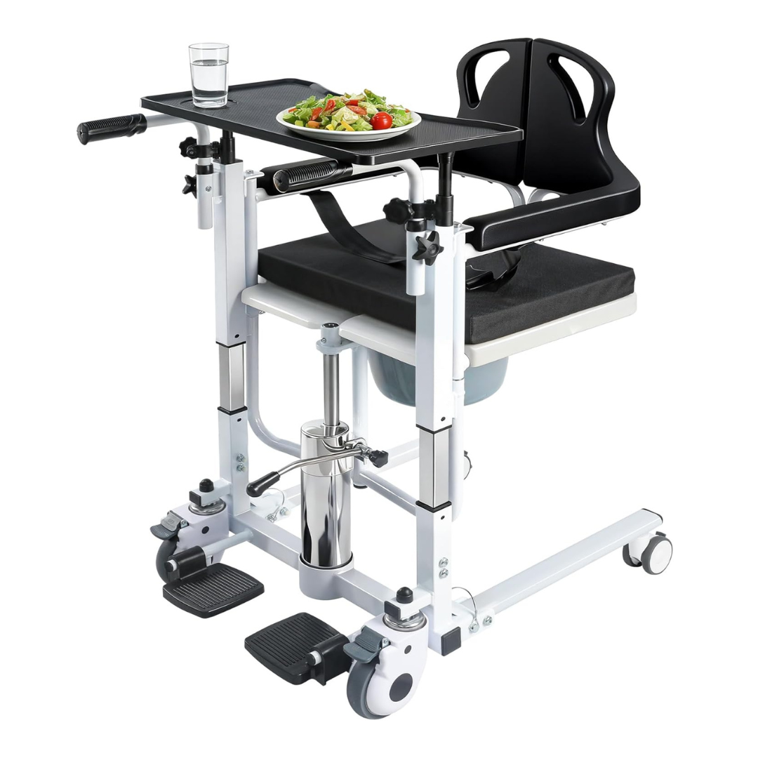 Patient Lift Transfer Chair with 180° Split Seat